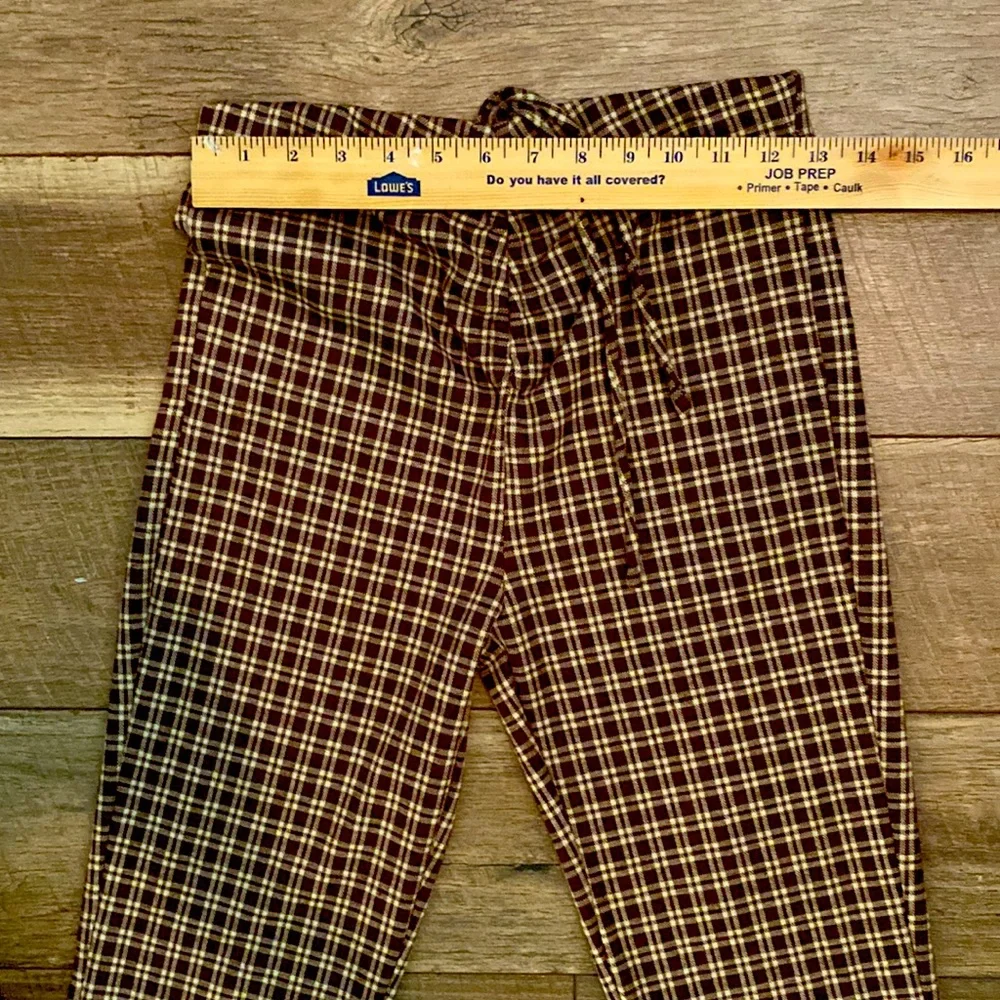 Princess Polly Brown Plaid Flared Pants - Picture 6 of 10